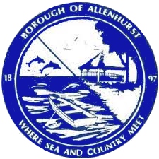 Allenhurst NJ Seal in white and blue